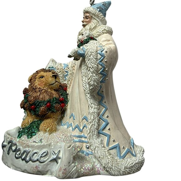 Vintage Santa Lion Lamb Ornament Father Christmas Peace San Francisco Music Box - Picture 7 of 14